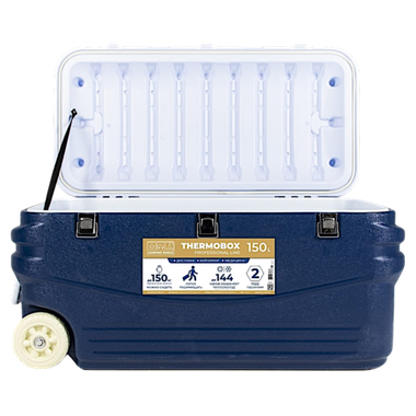 Контейнер изотермический CW Thermobox Family Line 150 150л Синий Белый 103.5х50.5х50см 11.5кг 144ч Аккумулятор нет На колесах 138367