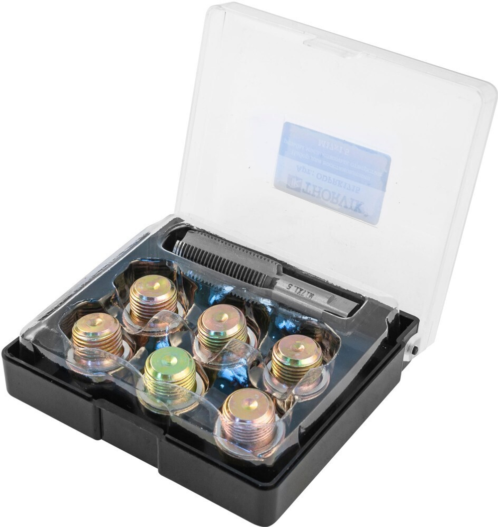 ODPRK1715 Набор для восстановления резьбы сливного отверстия поддона M17х1.5, 7 предметов