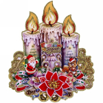 Плакат «Свечи новогодние» 42*37 см