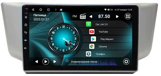 Магнитола для Toyota Harrier XU30 2003-2013, Lexus RX 2003-2009 (монохром, рамка вниз) - Vaycar VA37-0300 на Android 13, 8-ядер, 4G SIM-слот