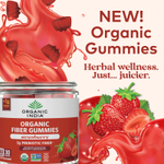 Organic India, Жевательные мармеладки с органической клетчаткой, клубника, 60 жевательных таблеток