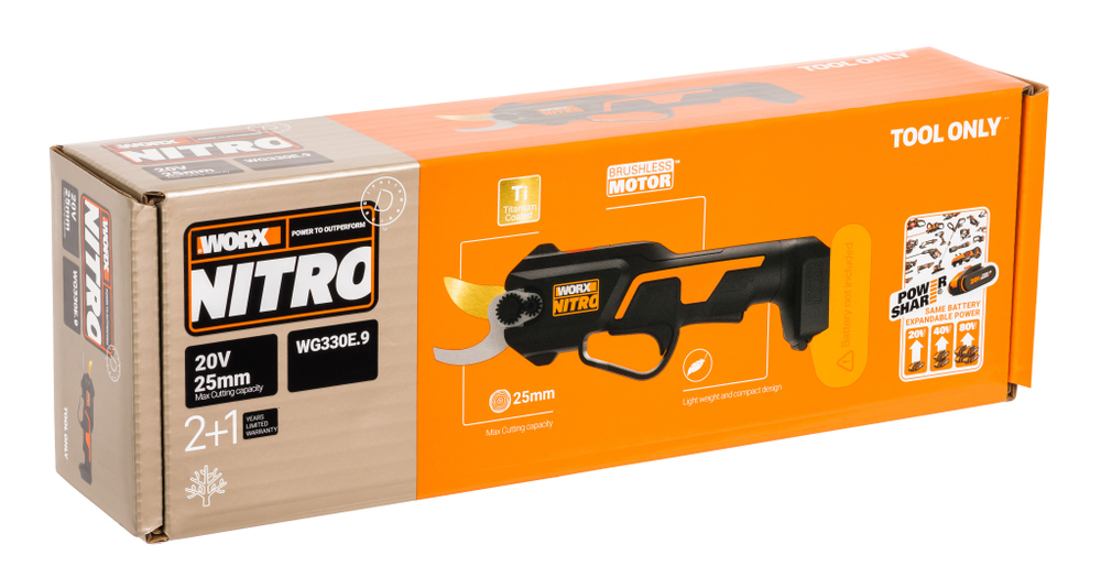 Секатор аккумуляторный WORX WG330E.9