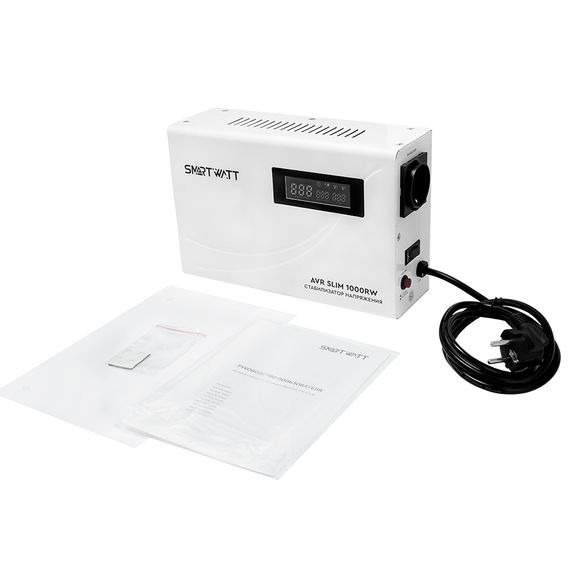 Настенный стабилизатор напряжения 1000 Вт SMARTWATT AVR SLIM 1000RW, фото №844036718
