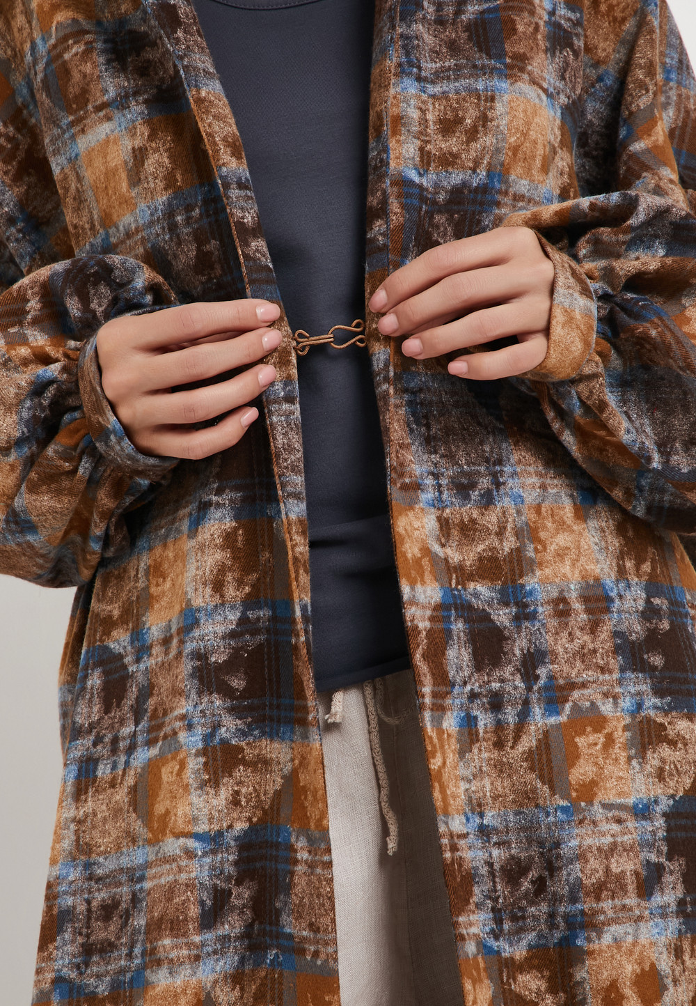 Рубашка Кардиган песочный