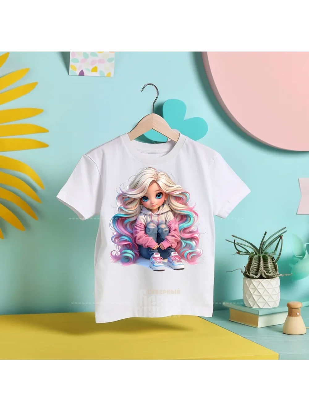 Термонаклейка на одежду, термопринт Кудряшка