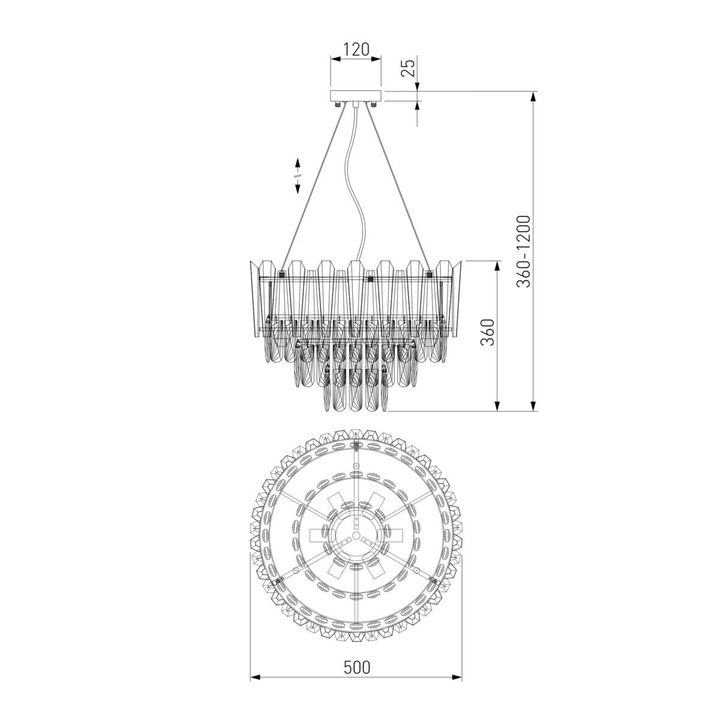 Подвесная люстра Bogates Coda 328/6 Strotskis