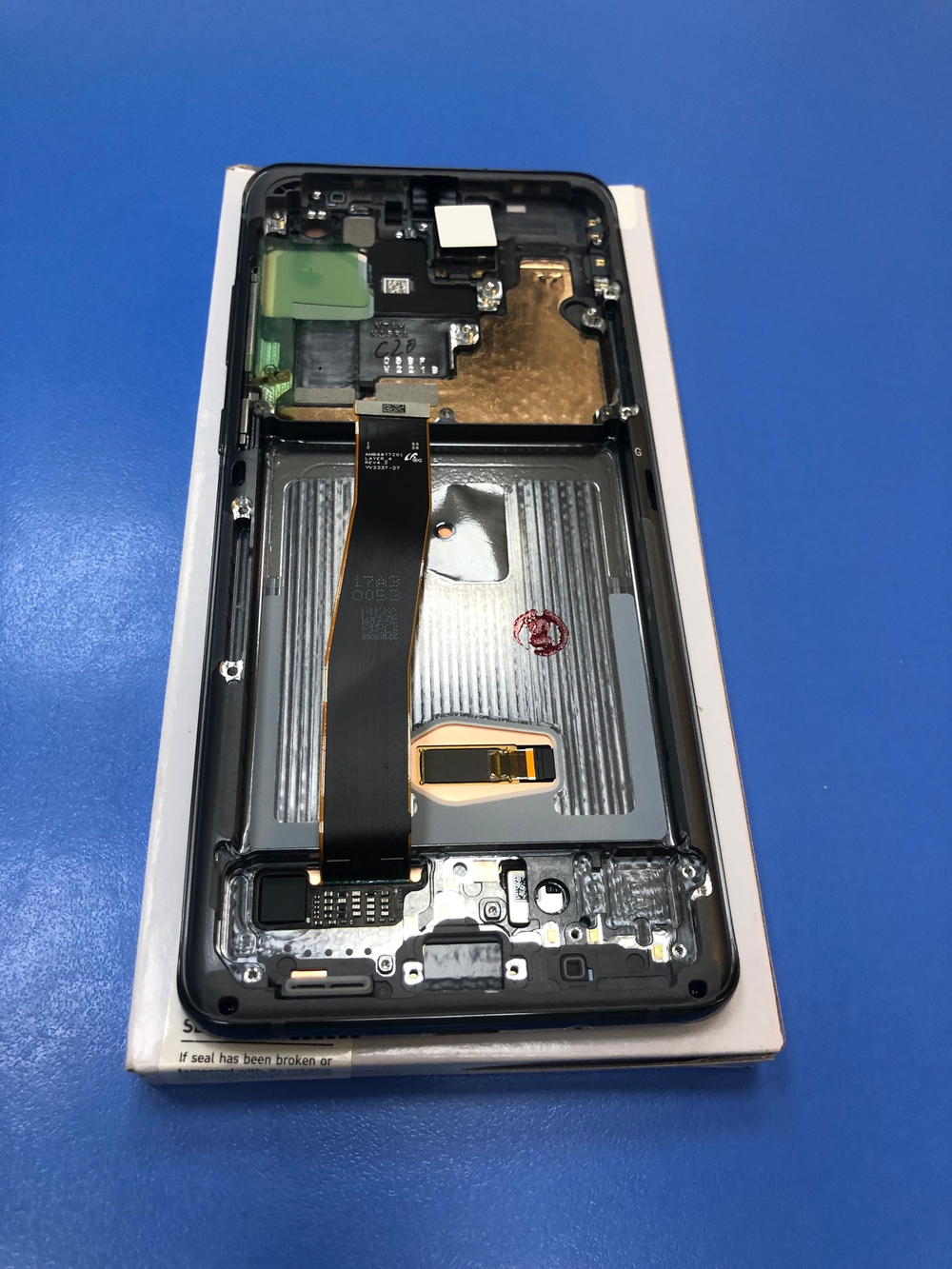 Самсунг G988 Galaxy S20 Ultra  Дисплей в сборе с тачскрином и рамкой серый Оригинал