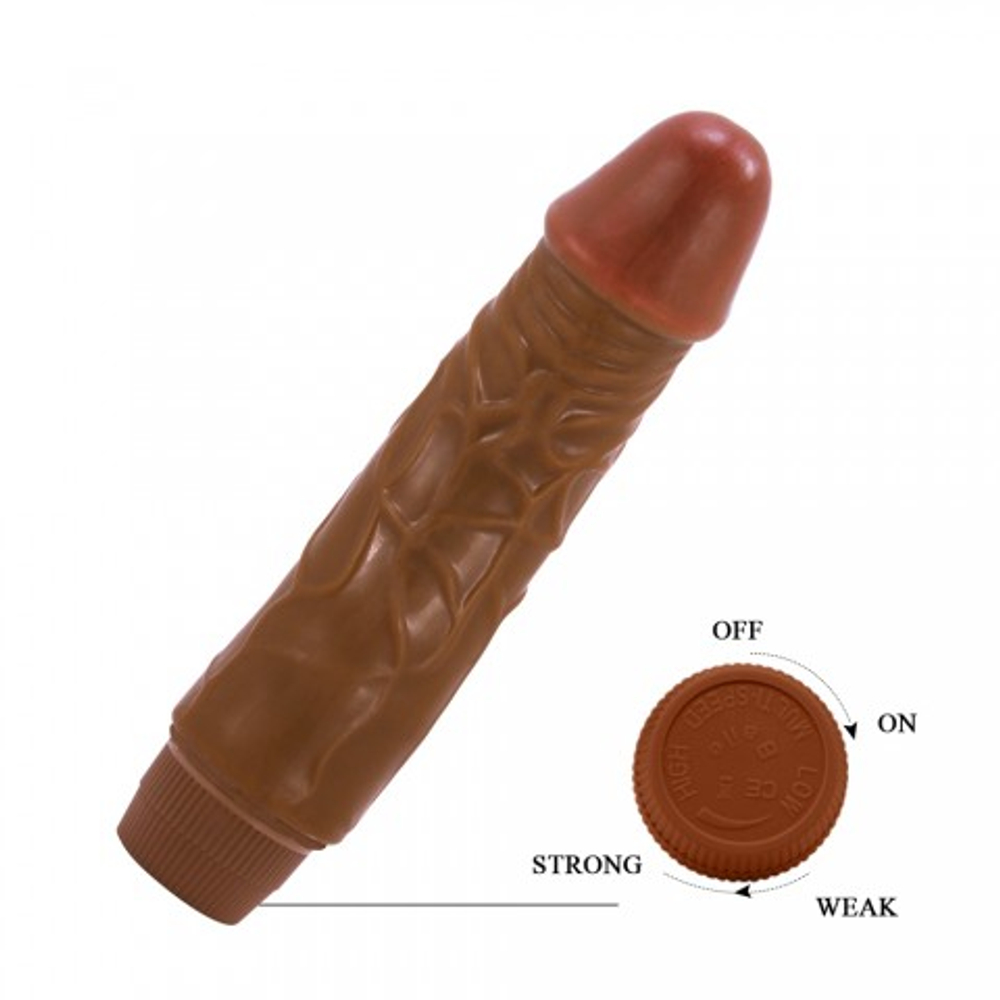 Реалистичный вибратор Jeff мультискоростной (19,5 см)