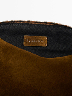 Massimo Dutti Замшевый несессер, золотой
