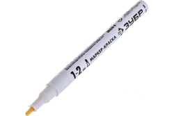 Маркер-краска ЗУБР Профессионал МК-200 круглый наконечник, 1-2 мм, белый 06326-8