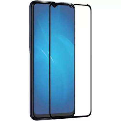 Закаленное стекло с цветной рамкой (fullscreen+fullglue) для TCL 30E DF tcColor-04 (black)