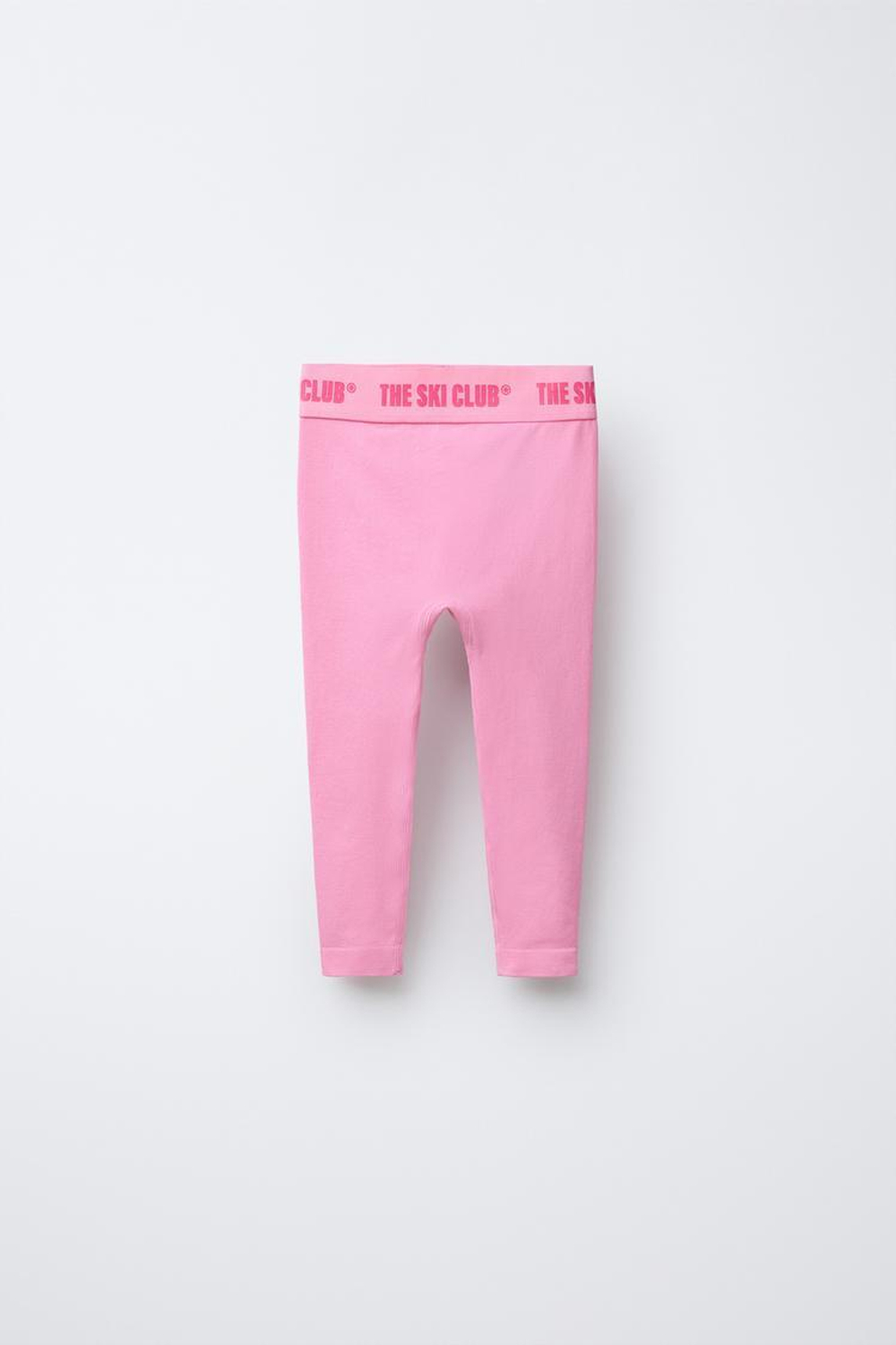 ZARA ТЕРМОЛЕГИНСЫ В РУБЧИК С РЕЛЬЕФНОЙ НАДПИСЬЮ, РОЗОВЫЙ