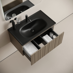 Тумба подвесная Sancos Code 785х453х400, c одним ящиком оснащенным доводчиками, цвет серо- бежевый, арт. CD80GB