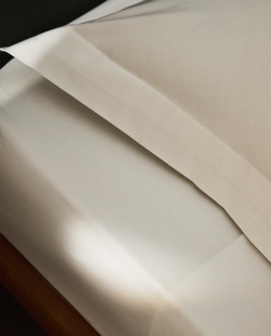 ZARA HOME ПЛОТНАЯ ПРОСТЫНЯ (КОЛИЧЕСТВО НИТЕЙ 300), БЕЛЫЙ