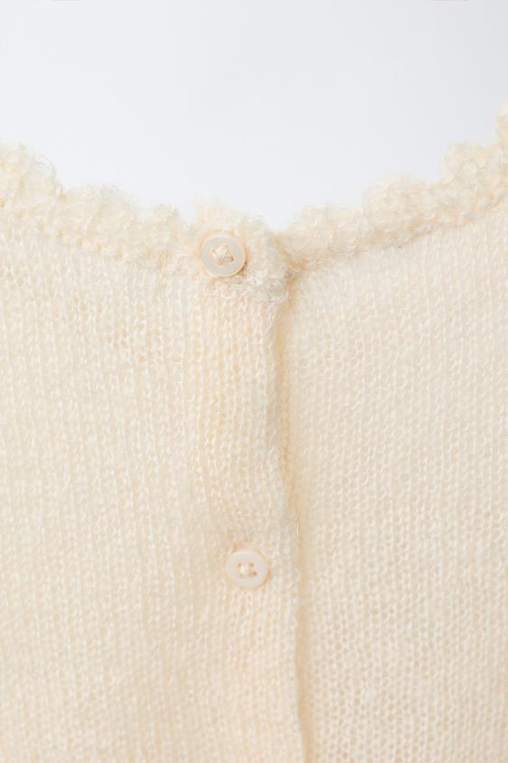 ZARA КОМПЛЕКТ АЖУРНЫЙ ТРИКОТАЖ, СЛОНОВАЯ КОСТЬ