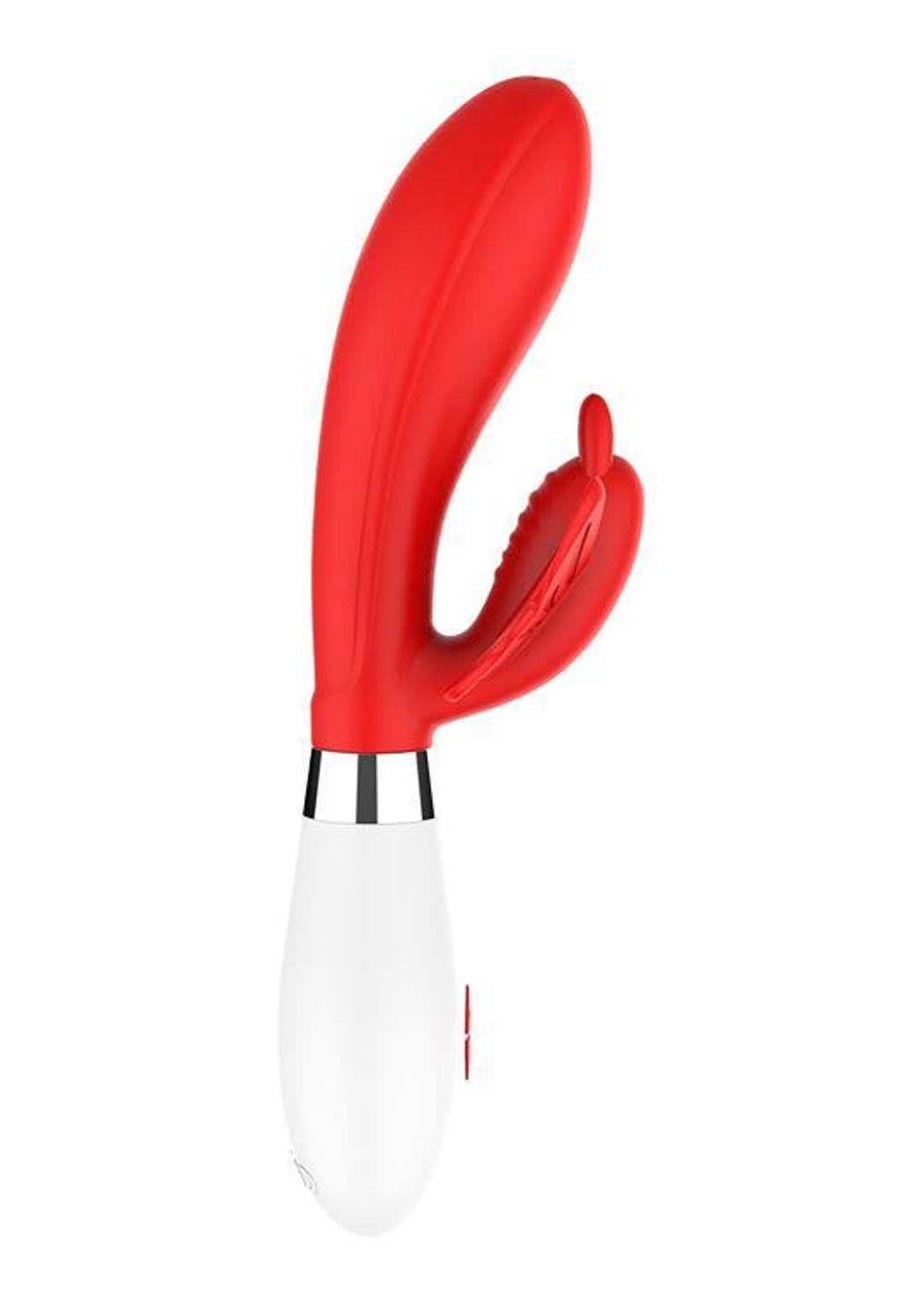 Красный вибратор-кролик Alexios - 21 см. (Цвет: красный)