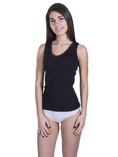 Женская майка на широких бретелях (Размер: XXXL) (Цвет: белый)