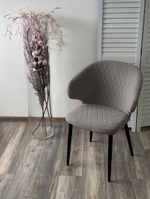 Стул М-City DISAUR Хилтон, B22 Серый, Велюр, Черный каркас