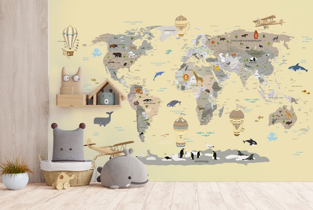 Фотообои карта мира