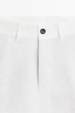 Massimo Dutti Короткие бермуды из 100% льна, белый