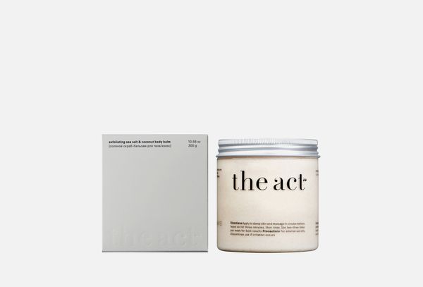The Act Exfoliating Sea Salt Coconut Body Balm 300g - Соляной Скраб-Бальзам Кокос
