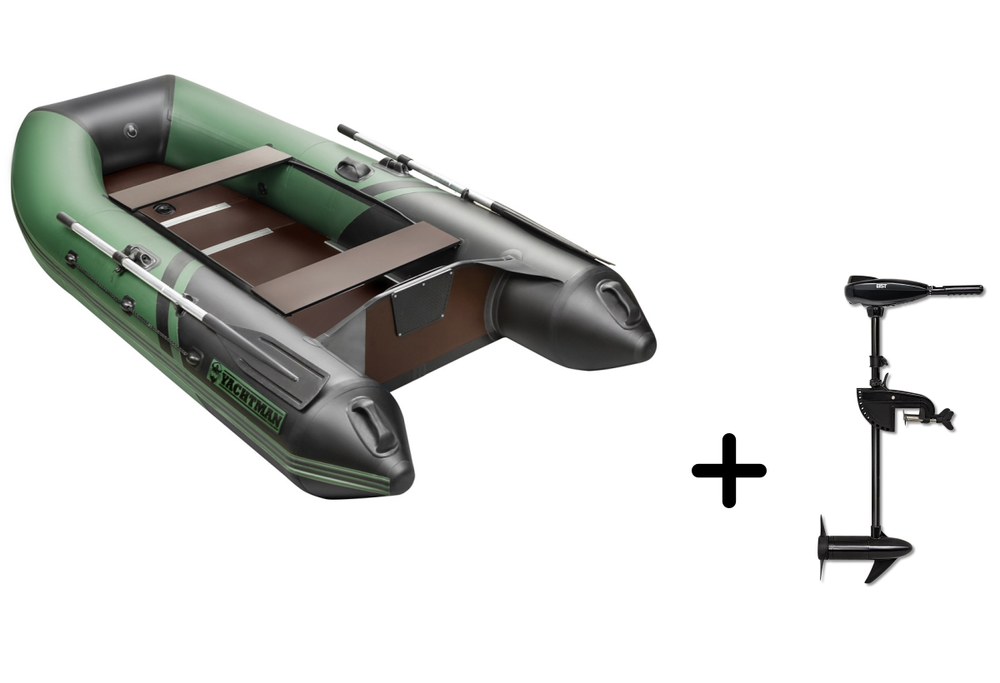 YACHTMAN-280 СК зеленый-черный + BST 36 L (комплект лодка + электромотор)