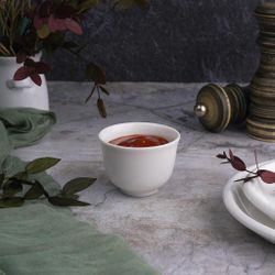 Чашка 60 мл для саке, чая, вина без ручки d 6 см h4,4 см белая фарфор NEW P.L. Proff Cuisine [6]