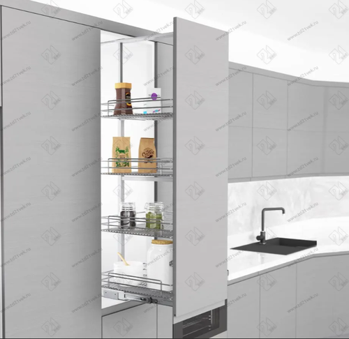 S-1147-C Шкаф-колонна в базу 500 мм, Starax, 6-ти ярусная, (430х510х1850-2000 мм)