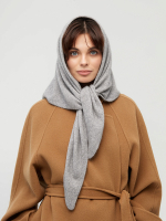 Оренбургский платок-косынка К820-03 серый