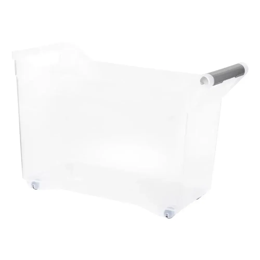 Органайзер с ручкой на колесах 10,5л прозрачный