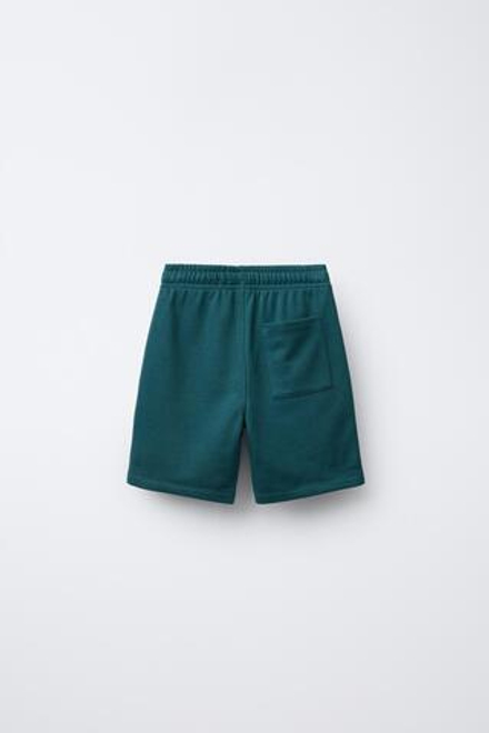 ZARA БЕРМУДЫ С ВЫШИВКОЙ, ЗЕЛЕНЫЙ
