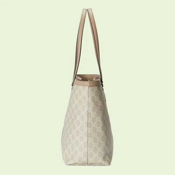 Сумка-тоут Gucci Ophidia GG среднего размера кремовый
