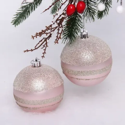 Набор украшений SHINE «Magic Sphere» 8 см (2 шт.), baby pink