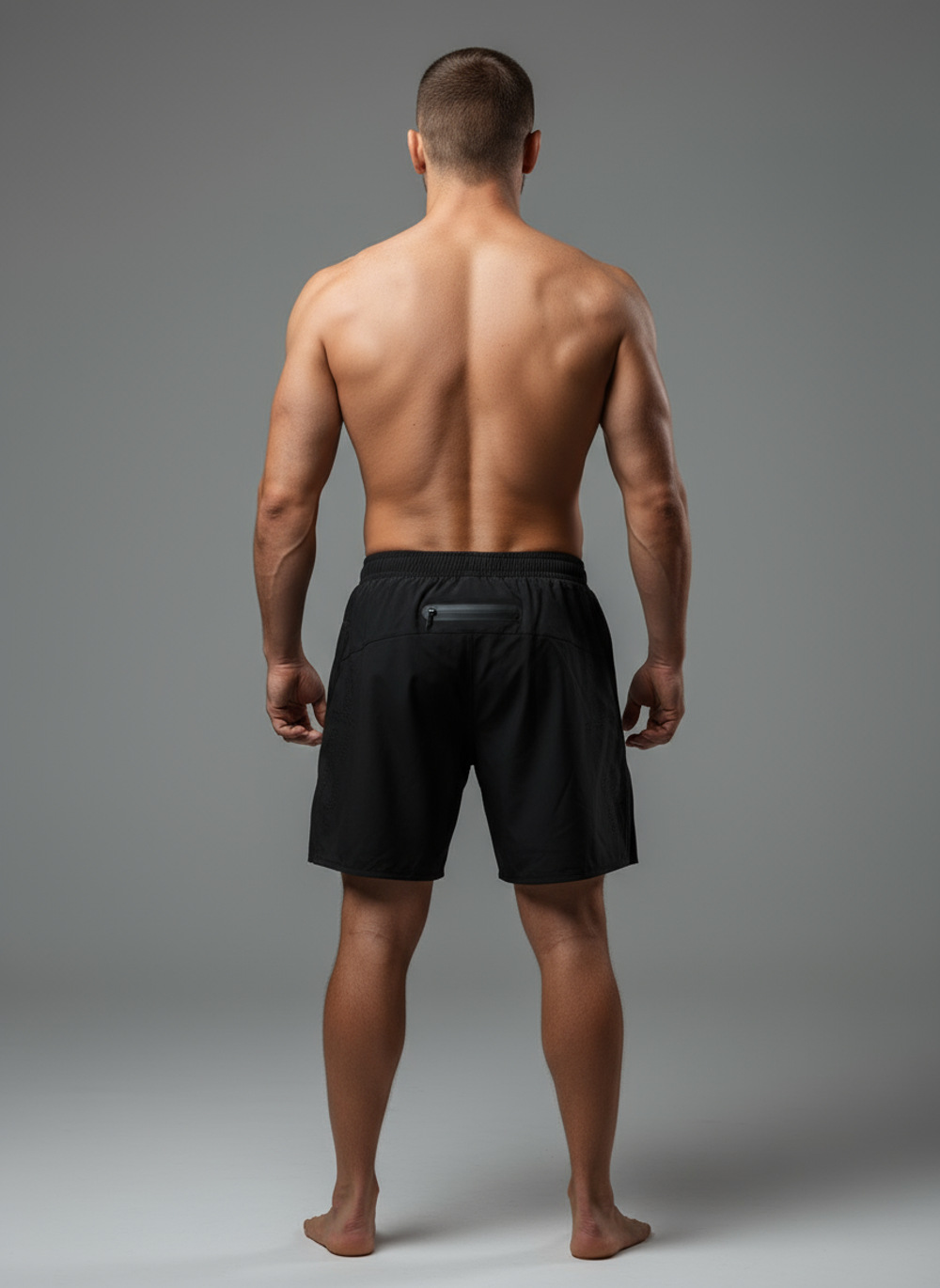 Шорты двойные тренировочные LEGENDA Герб черные