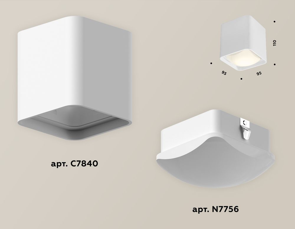 Ambrella Комплект накладного светильника с акрилом Techno XS7840022