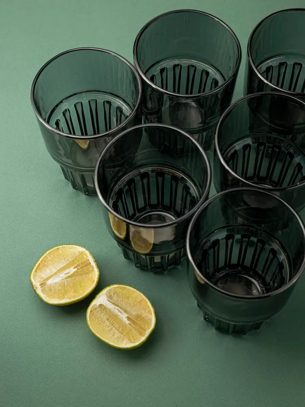 Набор универсальных бокалов, 340 мл. 6 шт. черные