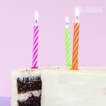 Свечи Радужный микс, Ассорти, 6 см, 24 шт.