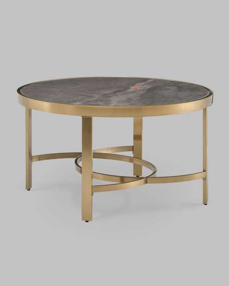 Журнальный столик Адриана 80*80 см серая керамика