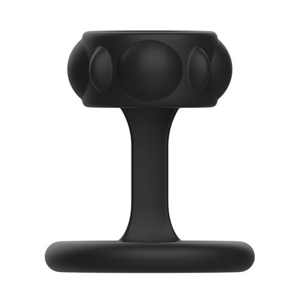 Черное двойное эрекционное кольцо 3 и 3,9см I-Moon MY-903