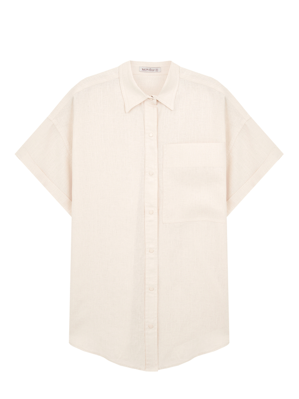 Shirt dress WIND milky color