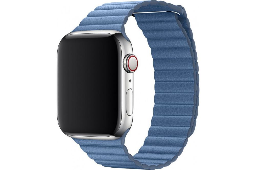 Ремешок Apple Watch,42мм,кожаный,синий