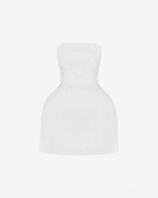 Платье мини корсетного типа из бархата