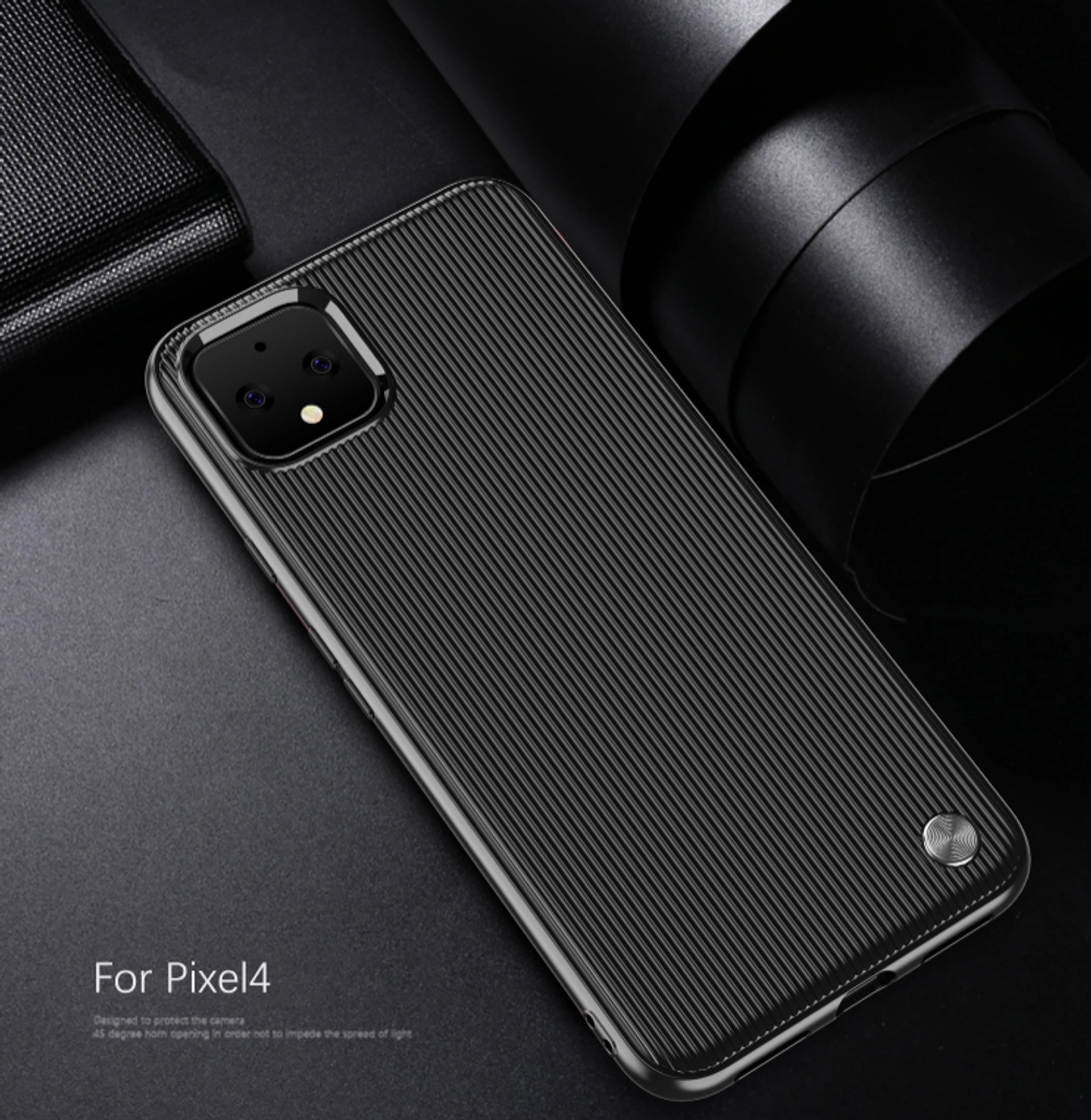 Чехол на Google Pixel 4 цвет Black (черный), серия Bevel от Caseport