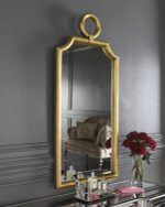 Золотое настенное зеркало “Пьемонт”