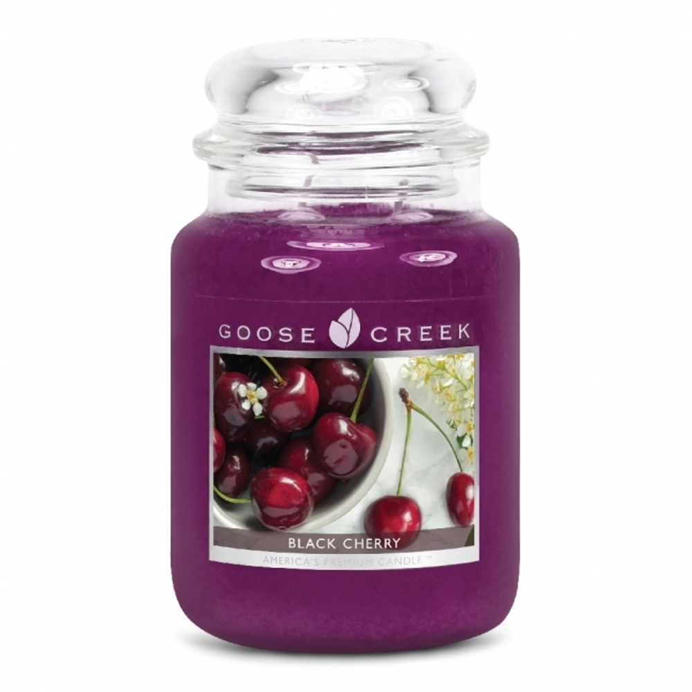 Ароматическая свеча в большой банке 680г Goose Greek Black Cherry - Черная вишня