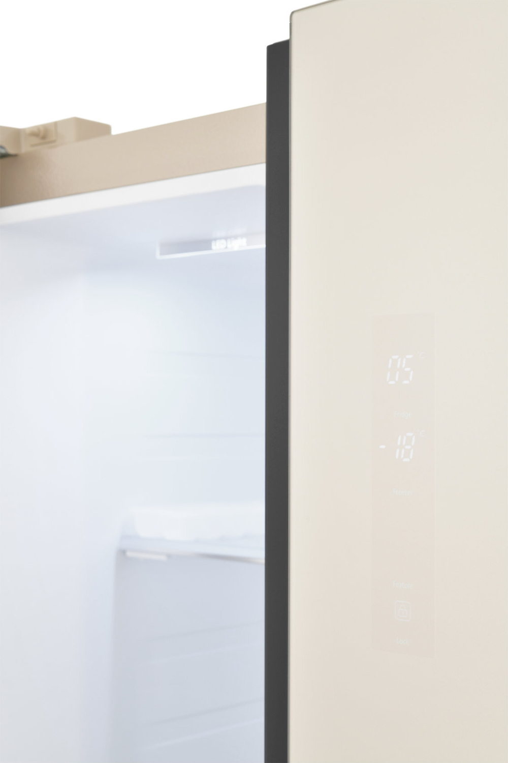 Холодильник Side-by-Side Zugel ZRSS630C, бежевое стекло фото 8