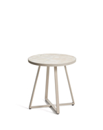 Уличный столик Tella из бежевой стали с бежевой плиткой 45 см