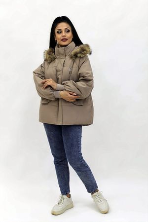 Женская куртка с натуральным мехом 613