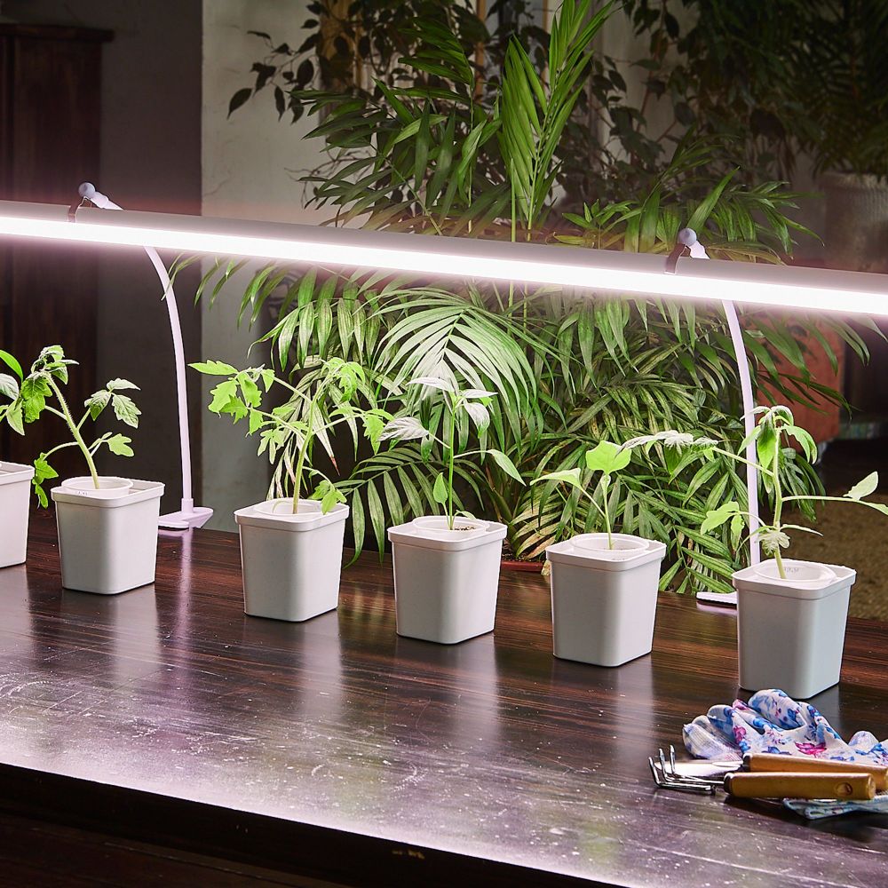 UFP-M02C-450 WHITE POLYBAG SET2 Подставка для светильника ULI-P. на прищепке. длина трубки 450мм. набор из 2шт. Белая. ТM ФитоЛето