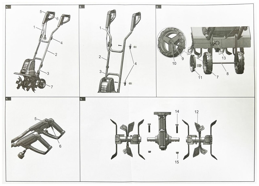 Культиватор электрический GREENWORKS GTL1520 220 В, 1500 Вт, 40 см (2801207)
